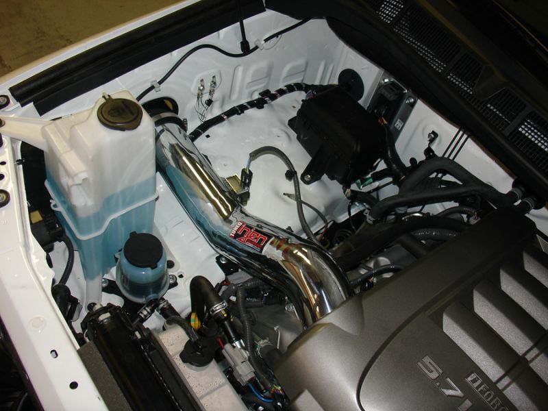 Injen 07-20 Toyota Tundra 5.7L V8 Wrinkle Black Cold Air Intake PF2020WB PF2020WB Photo - Mounted