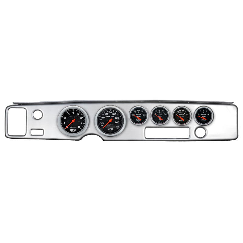 Autometer Sport-Comp 70-81 Firebird Dash Kit 6pc Tach / MPH / Fuel / Oil / WTMP / Volt 7028-SC 7028-SC Photo - Primary