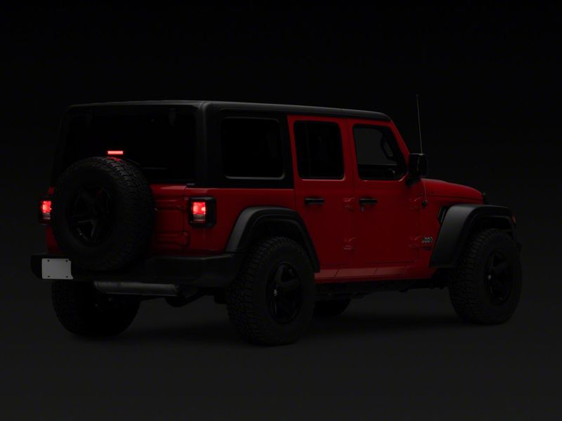 Raxiom18-23 Jeep Wrangler JL Axial Series Hyper Flash LED Third Brake Light- Smoked J140396-JL J140396-JL Photo - Close Up