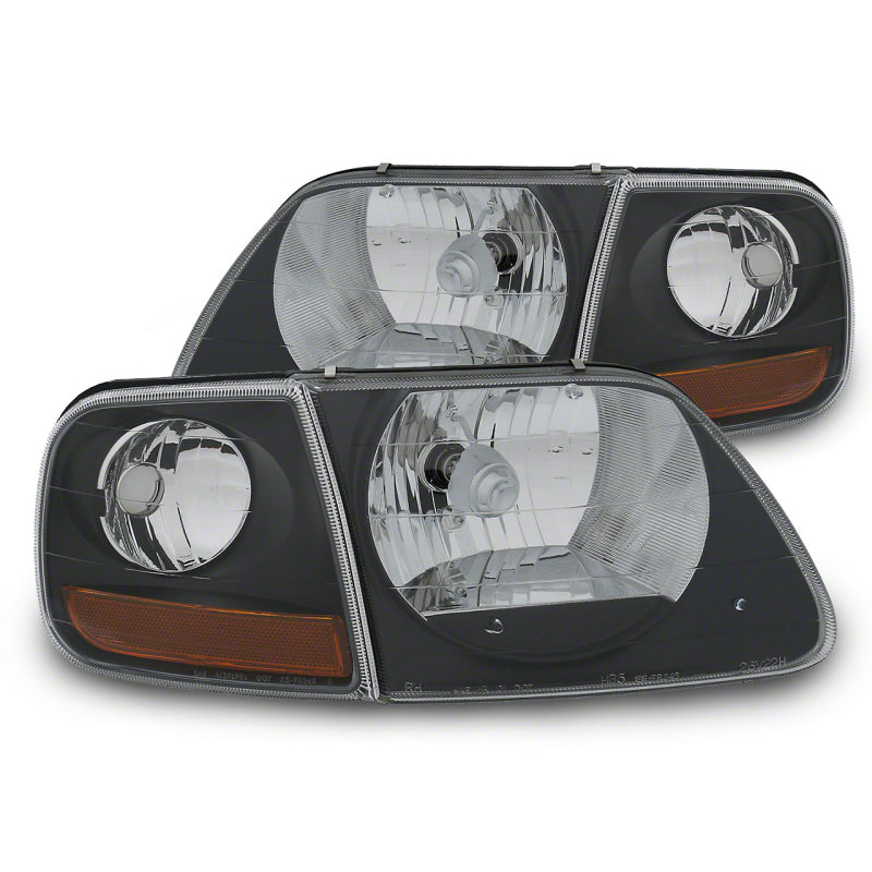 Raxiom 97-03 Ford F-150 G2 Euro Headlights w/ Parking Lights- Blk Housing (Clear Lens) T542830 T542830 Photo - Primary