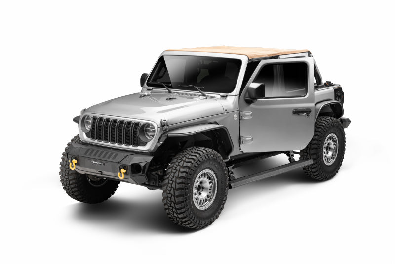 Go Rhino 18-23 Jeep Wrangler 4dr E-BOARD E1 Electric Running Board Kit - Bedliner Coating 20450674T 20450674T Photo - Mounted
