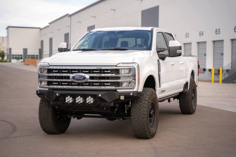 Addictive Desert Designs 2023+ Ford F-250/F-350 Bomber Front Bumper (w/ 3 Baja Designs LP6 Mounts) F810014100103 F810014100103 Photo - Mounted