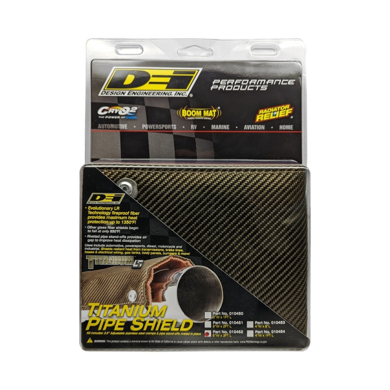 DEI Pipe Shield 6in w x 3ft - w/ Stainless Steel Clamps - Titanium 10452 10452 Photo - Unmounted