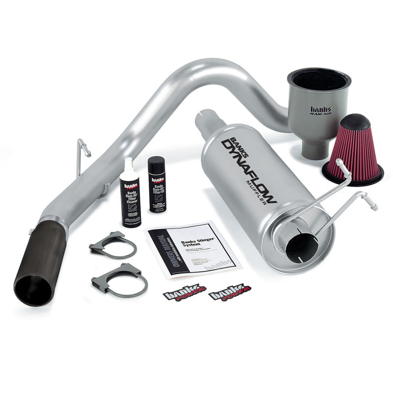 Banks Power 99-04 Ford 6.8L Ext/Crew S/D Stinger System - SS Single Exhaust w/ Black Tip 49137-B 49137-B Photo - Primary