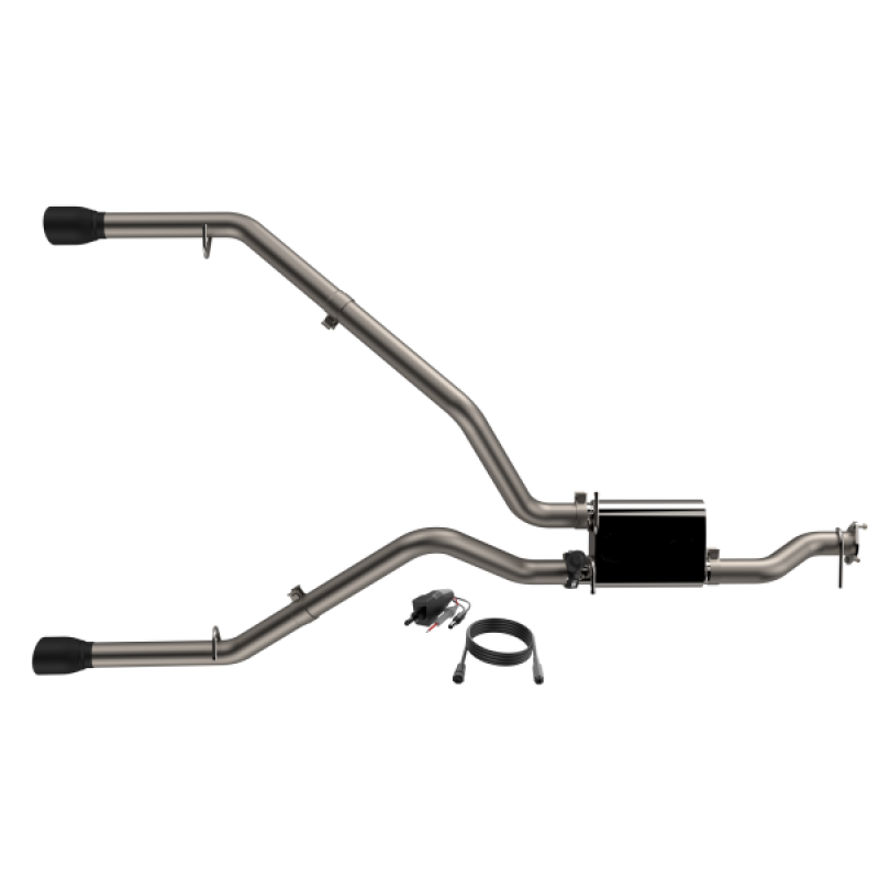 QTP 19-20 Ram 1500 304SS Screamer Cat-Back Exhaust Rear Split Exit w/4.5in Black Tips 420019B 420019B User 1