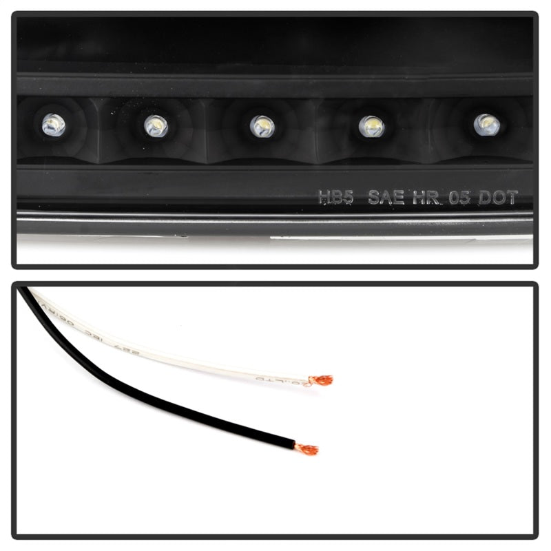 SPYDER Xtune Ford F150 97-03 Crystal Headlights w/ Clear LED Corners Black HD-ON-FF15097-LED-SET-BK 5014184 5014184 Photo - Unmounted