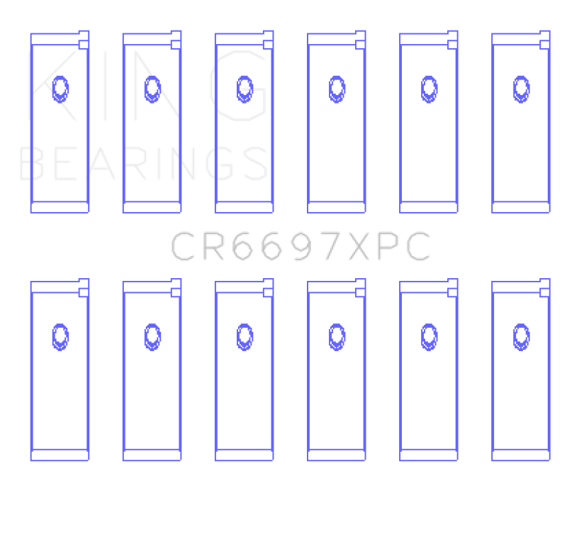 King Engine Bearings King Nissan RB25DET / RB26DETT 24V (Size STD) pMaxKote Performance Rod Bearing Set CR6697XPC CR6697XPC Photo - Primary