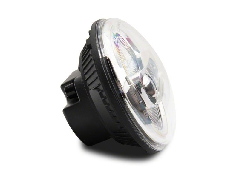 Raxiom 97-18 Jeep Wrangler TJ & JK Axial 7-In LED Headlights w/ DRL- Chrome Housing (Clear Lens) J155569 J155569 Photo - Close Up