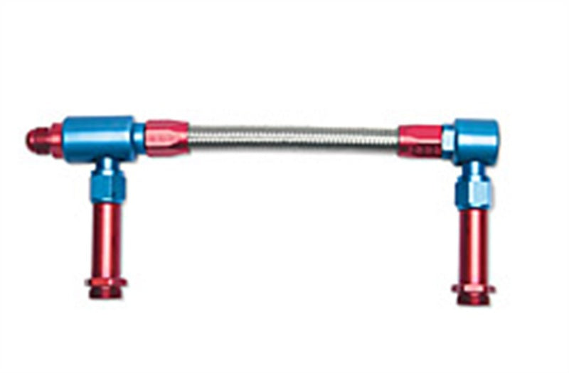 Russell Performance -8 AN to -8 AN ProFlex Holley 4500 Dual Inlet Carb Kit (Red/Blue) 641350 641350 Photo - Primary