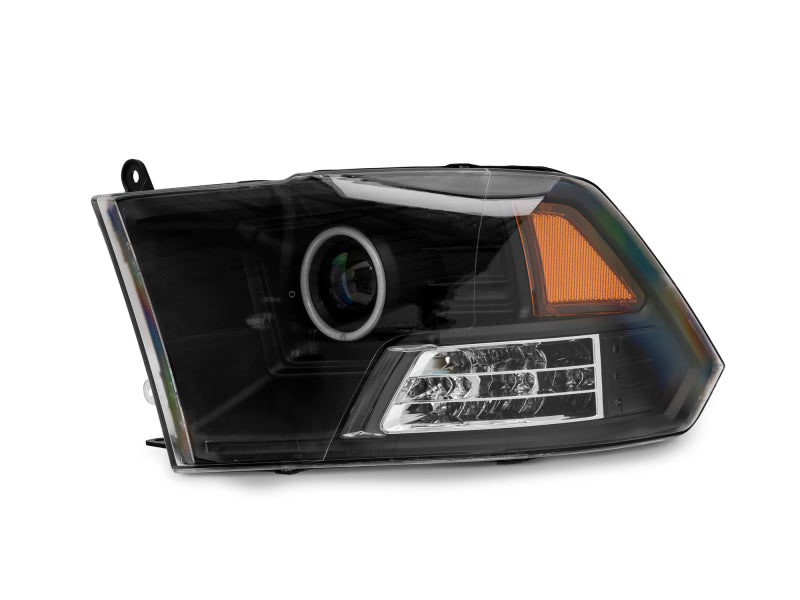 Raxiom 09-18 RAM 1500 Super White LED Halo Projector Headlights- Black Housing (Clear Lens) R110150 R110150 Photo - Close Up