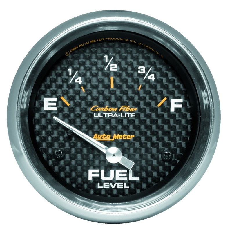 AutoMeter Gauge Fuel Level 2-5/8in. 240 Ohm(e) to 33 Ohm(f) Elec Carbon Fiber 4816 4816 Photo - Primary