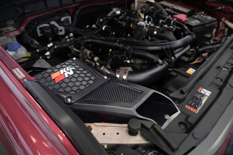 K&N Engineering K&N 21-23 Ford Bronco 2.7L V6 F/I Dryflow Performance Air Intake System 30-2619 30-2619 Photo - Mounted