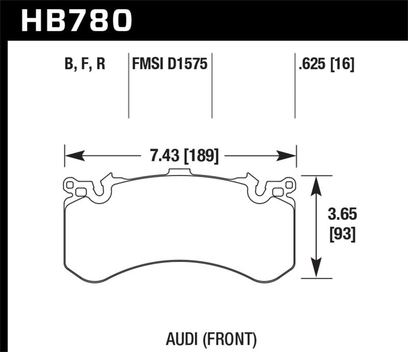 Hawk Performance Hawk 2018 Audi S6 Premium Plus/Prestige 4.0L / Audi S6 Prestige 4.0L HP+ Front Brake Pads HB780N.625 HB780N.625 Photo - Primary