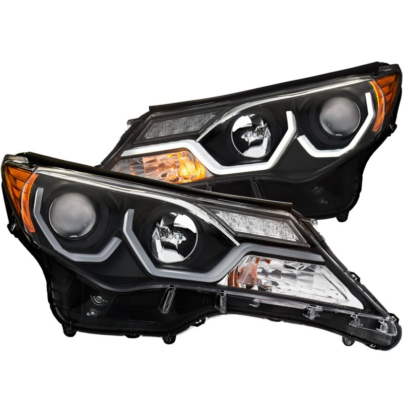 Anzo 2013-2015 Toyota Rav4 Projector Headlights w/ Plank Style Design Black 111332 Photo - Primary