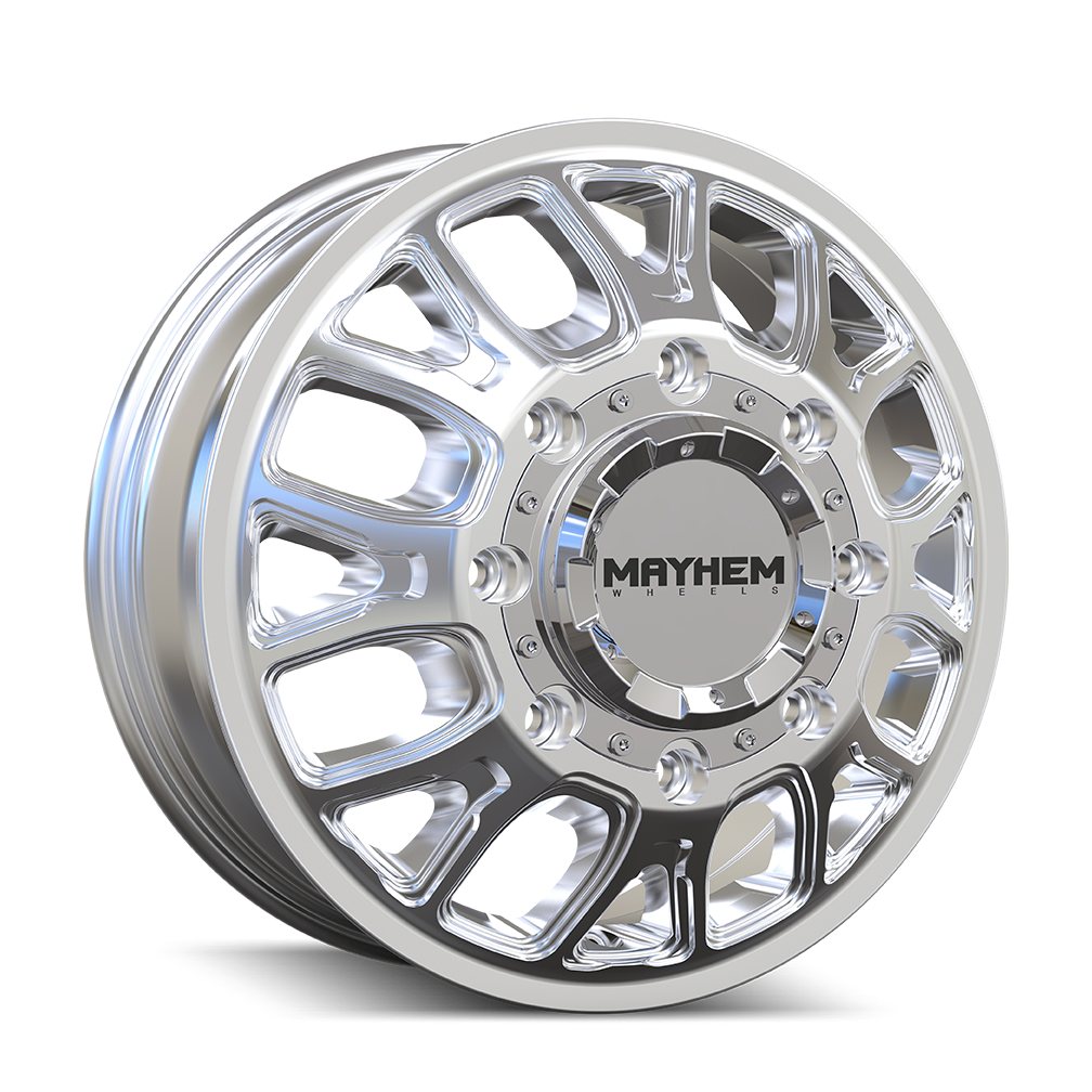 Mayhem 8107D Cogent Dually 17x6.5 / 8x200 BP / 125mm Offset / 142mm Hub Polished Wheel 8107D-7677FP