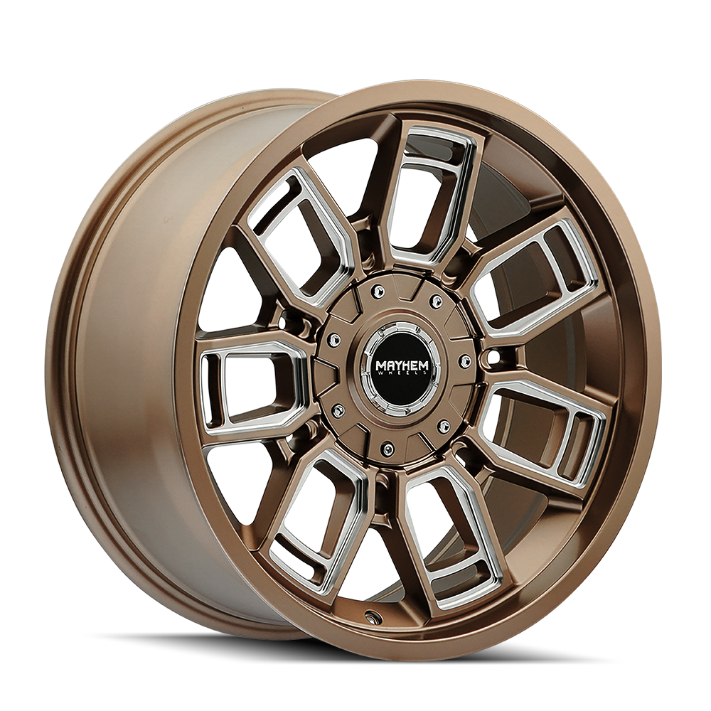 Mayhem 8118 Ordinance 20x9 / 6x135/139.7 BP / 106.1mm Hub Matte Bronze Wheel w/ Milled Spokes 8118-2937MZ