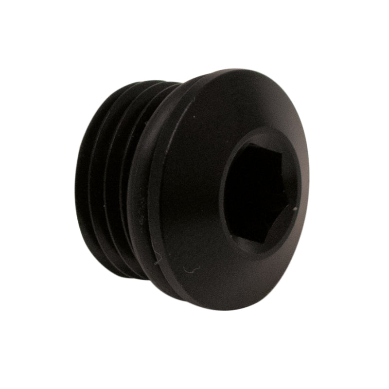 DeatschWerks 6AN ORB Male Plug Low Profile Internal Allen/Hex (Incl O-Ring) - Anodized Matte Black 6-02-0717-B 6-02-0717-B Photo - Primary