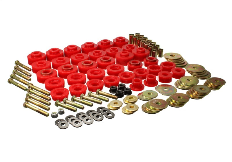 Energy Suspension 65-67 Chevrolet Biscayne/Bel Air/Caprice/Impala Body Mount Set w/ Hardware - Red 3.4172R 3.4172R Photo - Primary