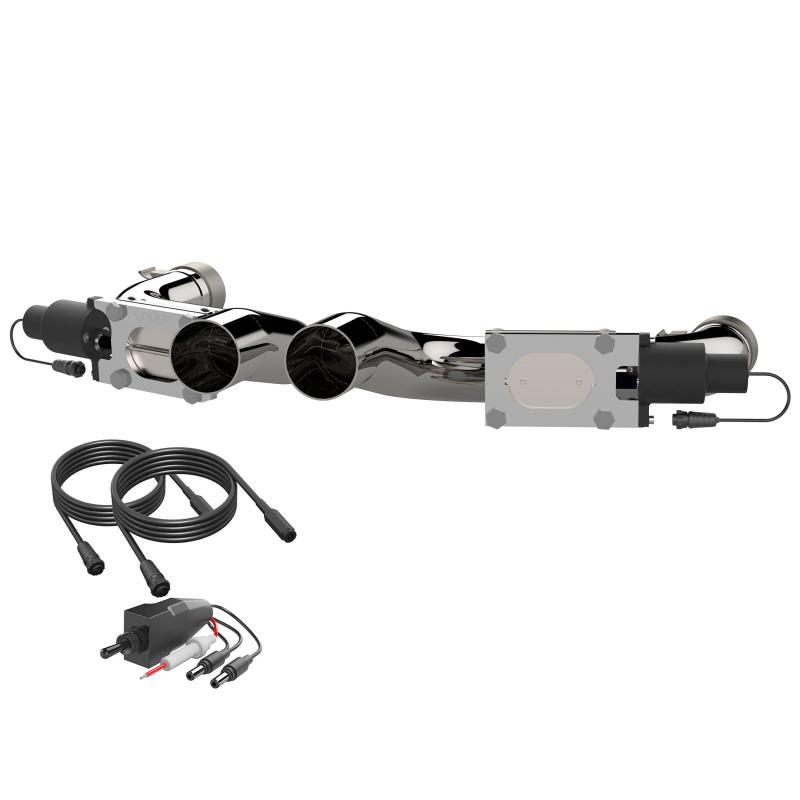 QTP 15-19 Dodge Challenger/Charger 6.2L/6.4L 304SS Aggressor Cutout Dual Mid Pipes 530115 530115 Photo - Primary