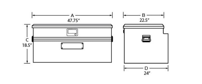 Tradesman Aluminum Flush Mount Truck Tool Box Full/Wide (48in.) - Brite 9447WB 9447WB User 1