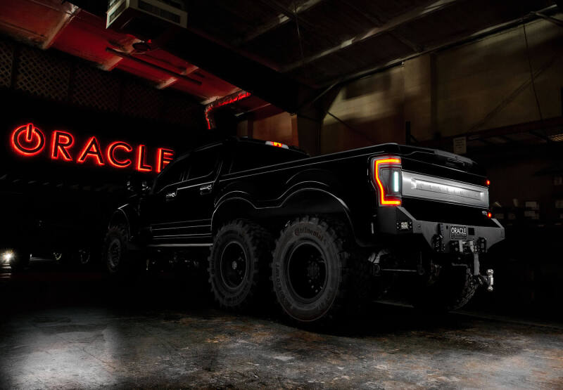 ORACLE Lighting 17-22 Ford F-250/350 (Black Series) Flush Mount LED Tail Lights 5896-504-T 5896-504-T Photo - lifestyle view