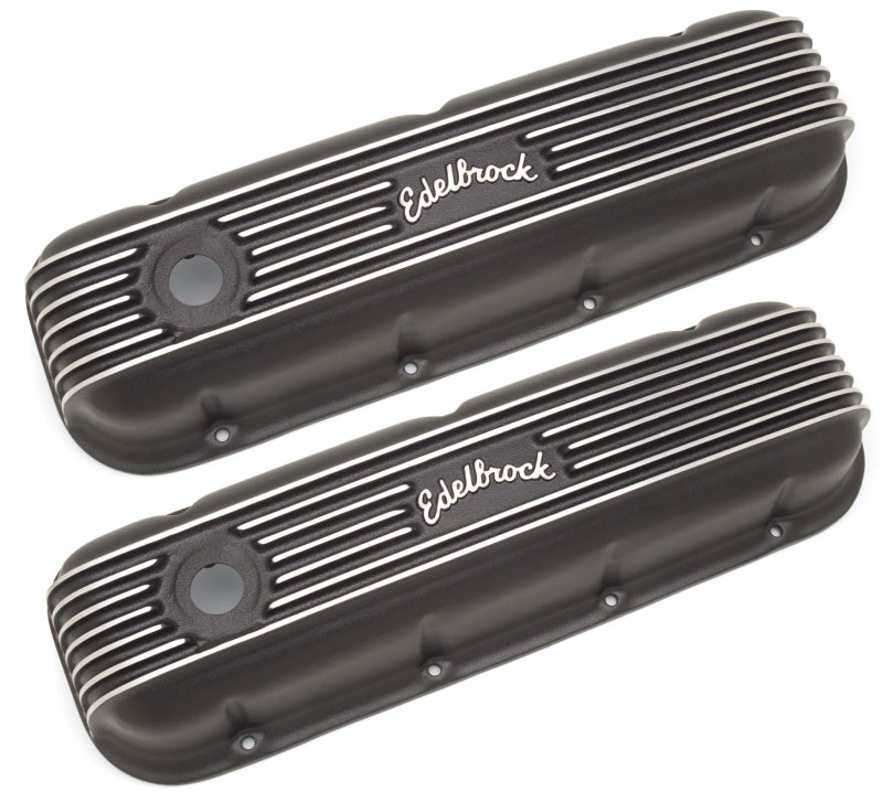 Edelbrock Valve Cover Classic Series Chevrolet 1965 and Later 396-502 V8 Black 41853 41853 Photo - Unmounted