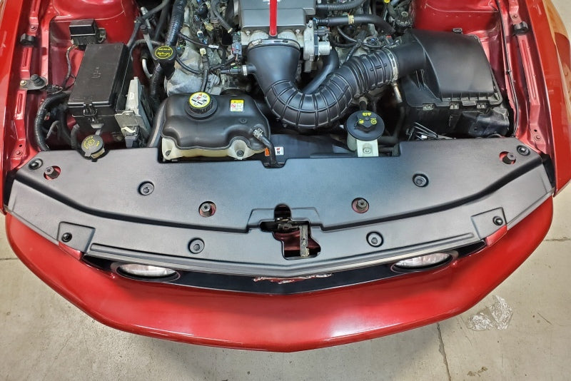 JLT 05-09 Ford Mustang GT/V6 Black Textured Full Length Radiator Support Cover JLTRSC-FM0509-2 JLTRSC-FM0509-2 Photo - Primary