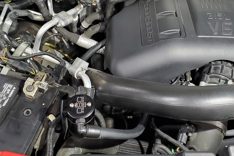 J&L 2015-2017 Ford Expedition 3.5L EcoBoost Oil Separator 3.0 - Black Anodized 3047P-B 3047P-B Photo - Mounted