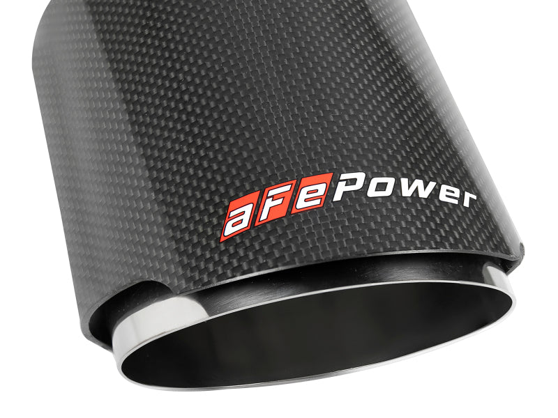 aFe MACH Force-Xp 304 SS Clamp-On Exhaust Tip 2.5in. Inlet / 4.5in. Outlet / 7in. L - Carbon Fiber 49T25454-C07 49T25454-C07 Photo - Unmounted