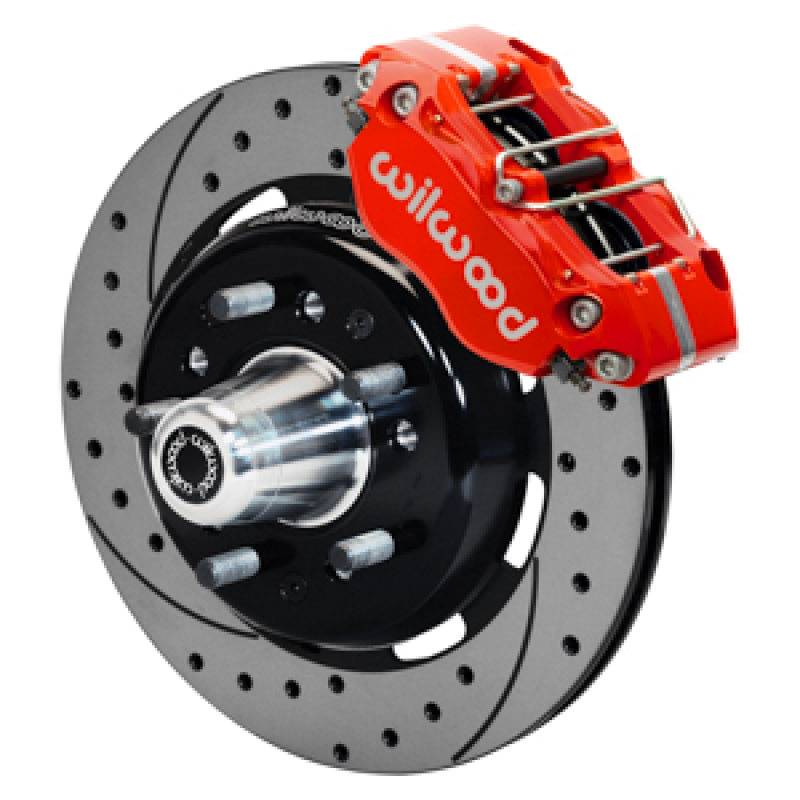 Wilwood 55-57 Chevy Bel Air Dynapro 4 Kit, 5 x 4.50in/4.75in Hub - D&S - Red 140-16907-DR 140-16907-DR User 1