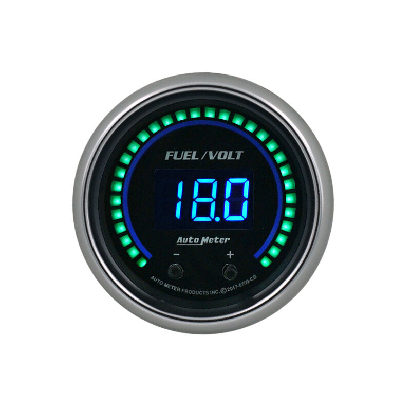 Autometer 52.4mm Black Switchable 0-100 Fuel Level / 8-18V Voltmeter Cobalt Elite Digital Gauge 6709-CB 6709-CB User 1