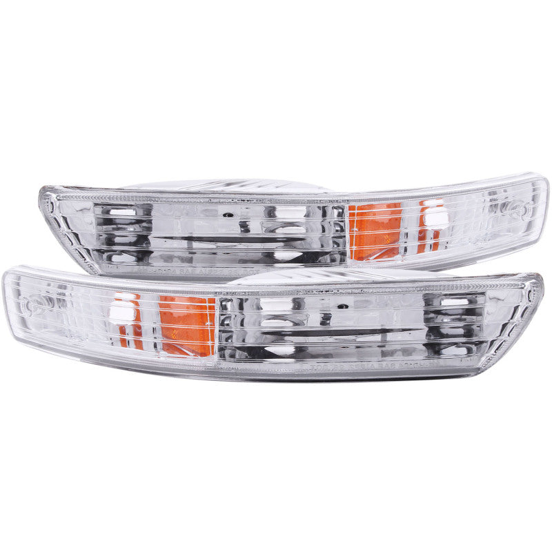 Anzo 1998-2001 Acura Integra Euro Parking Lights Chrome w/ Amber Reflector 511021 Photo - Primary