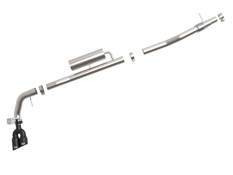aFe Rebel Series 3in 304 SS Cat-Back Exhaust Side Exit w/ Black Tips 19-20 Ford Ranger L4-2.3L (t) 49-33119-B 49-33119-B Photo - Unmounted