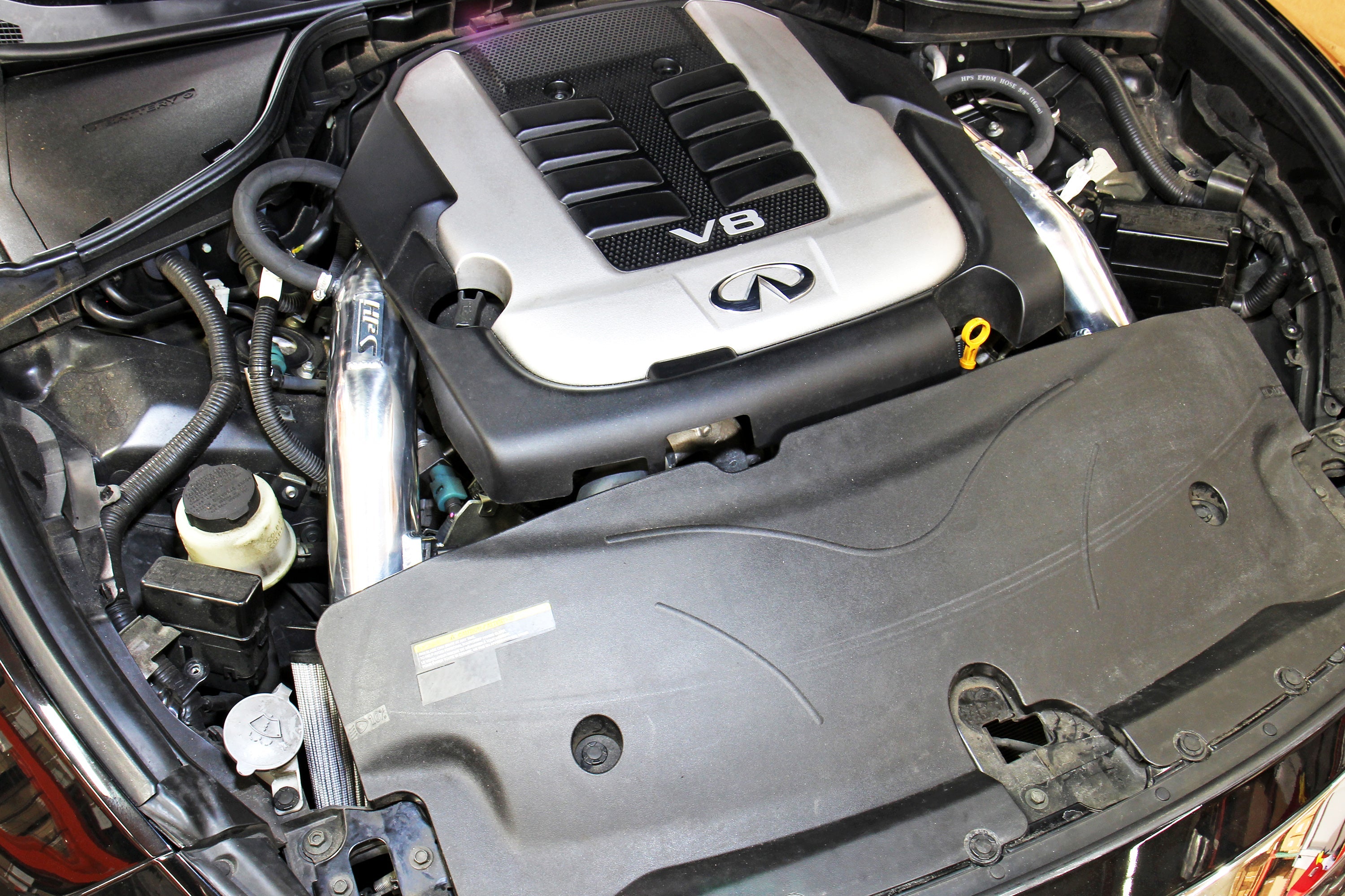 HPS Shortram Air Intake Kit 2011-2013 Infiniti M56 5.6L V8, Includes Heat Shield, 827-688