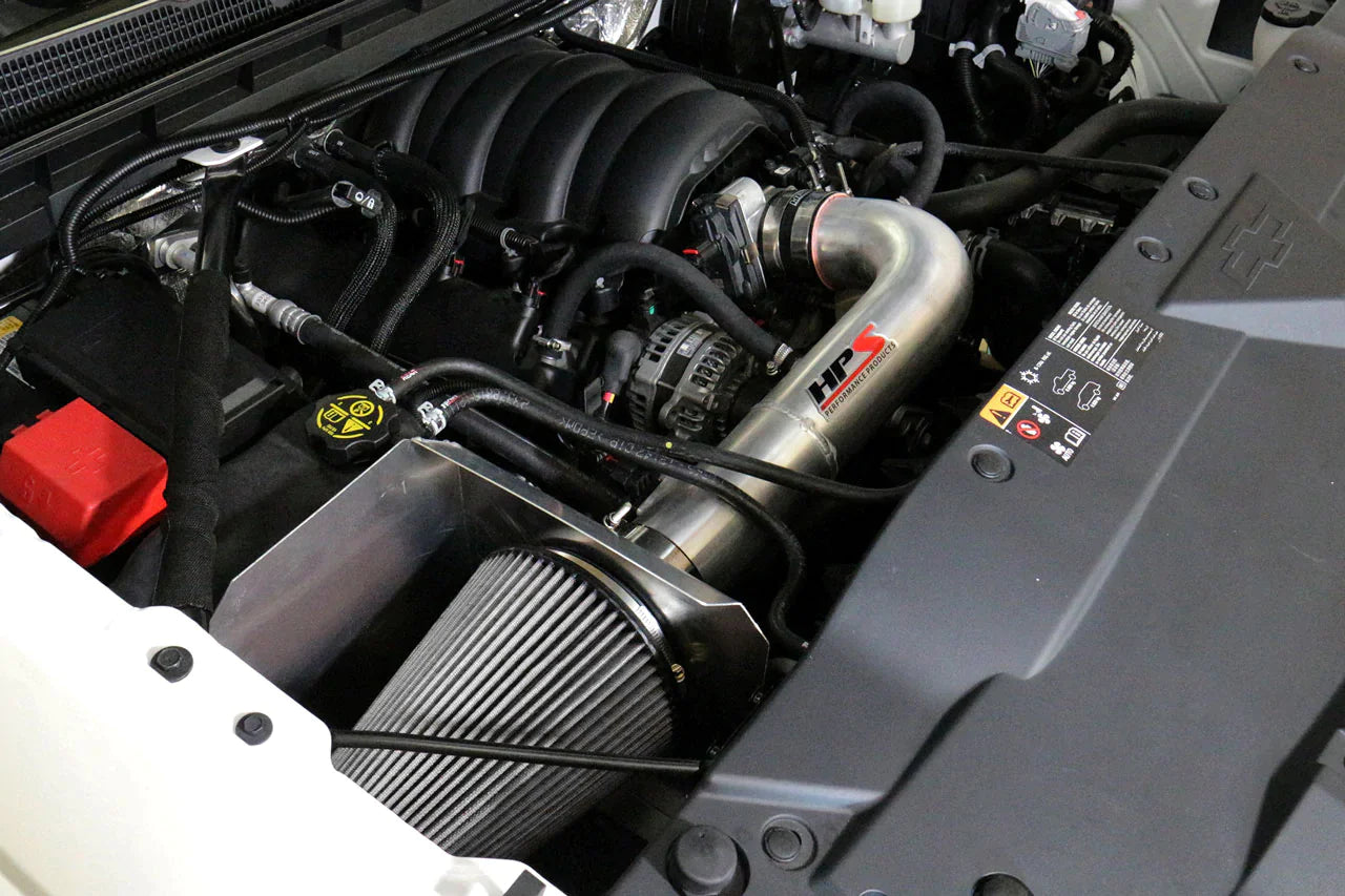 HPS Air Intake Kit 2014-2018 GMC Sierra 1500 6.2L V8, Includes Heat Shield, 827-707
