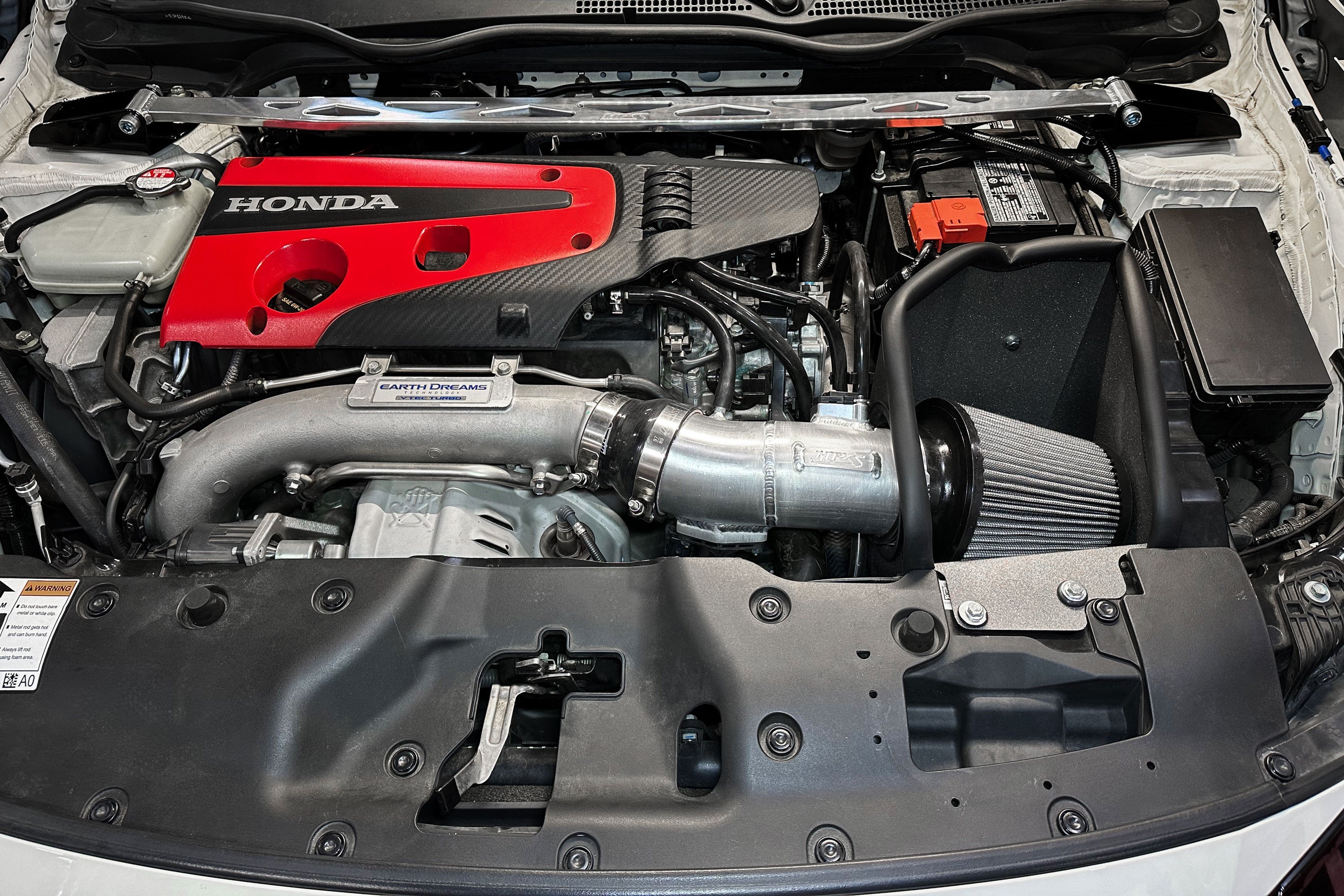 HPS Air Intake Kit with Heat Shield, 2017-2021 Honda Civic Type R 2.0L Turbo FK8, 827-736
