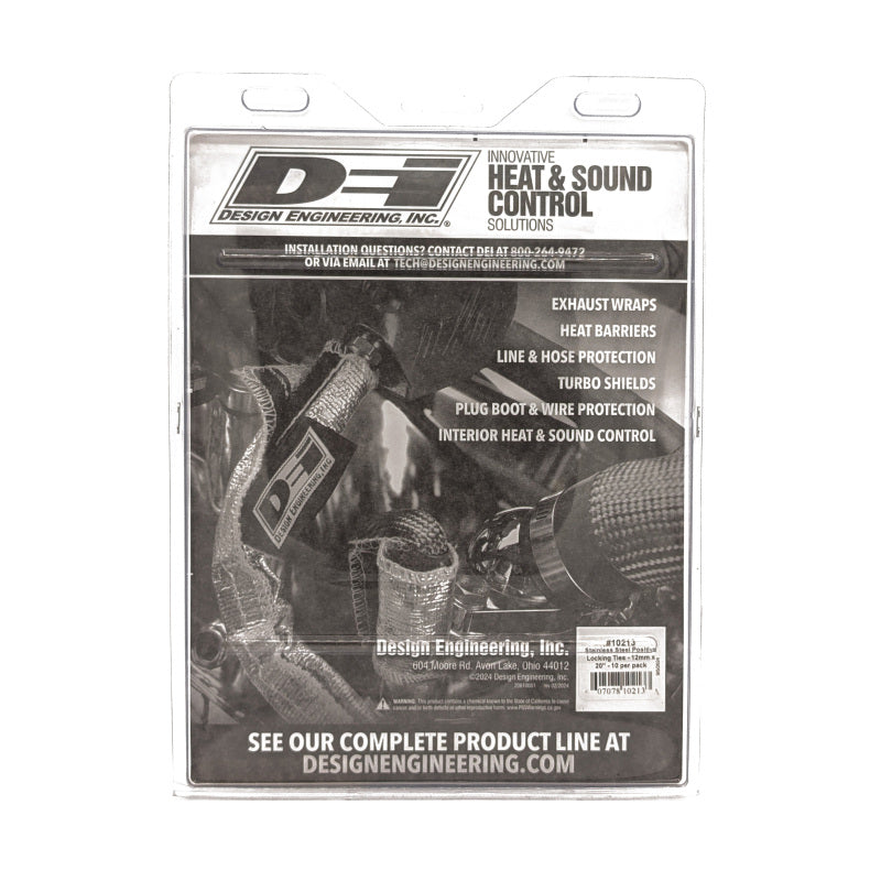 DEI Stainless Steel Positive Locking Tie 1/2in (12mm) x 20in - 10 per pack 10213 10213 Photo - in package