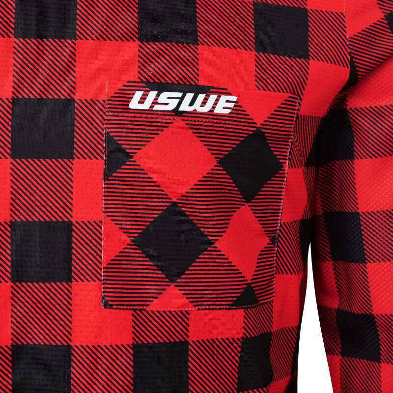 USWE Flannel Long Sleeve Lightweight Off-Road Jersey Flame Red - 2XL 80951061400108 80951061400108 User 1