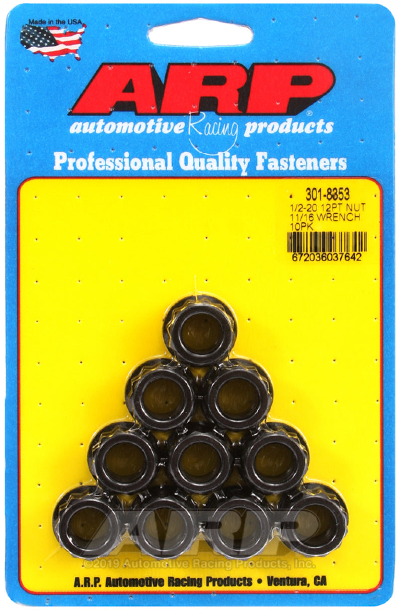 ARP 1/2-20 11/16 socket 12pt Nut Kit 301-8353 Photo - Primary