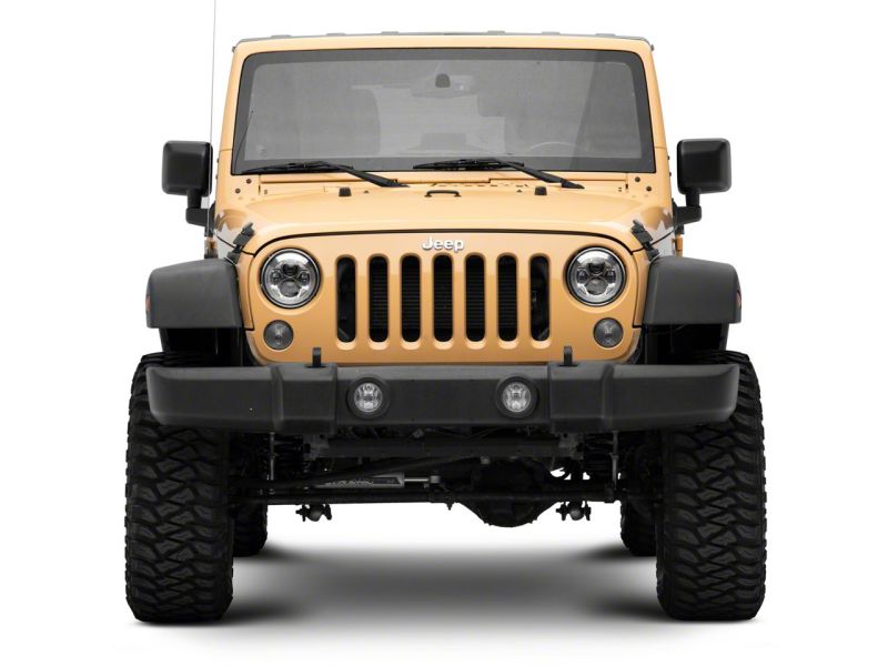 Raxiom 07-18 Jeep Wrangler JK 7-In LED Headlights- Chrome Housing (Clear Lens) J154697 J154697 Photo - Close Up