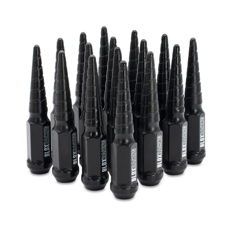 BLOX Racing Spike Forged Lug Nuts - Flat Black 12 x 1.25mm - Set of 16 BXAC-00154-16 BXAC-00154-16 User 1
