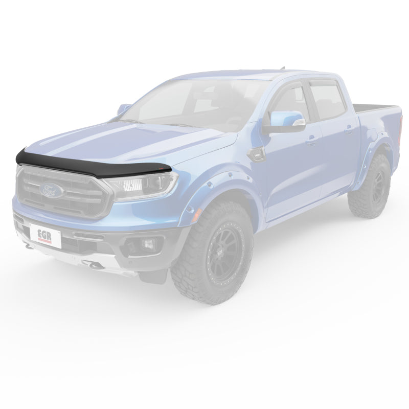 EGR 19+ Ford Ranger Superguard Hood Guard Matte Black 303555 303555 Photo - Mounted