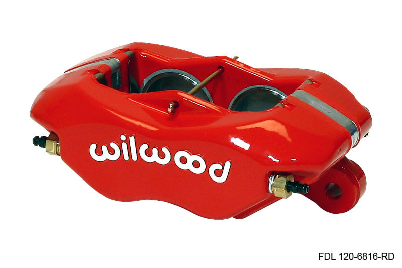 Wilwood Caliper-Forged Dynalite-Red 1.75in Pistons .81in Disc 120-6816-RD 120-6816-RD Photo - Primary