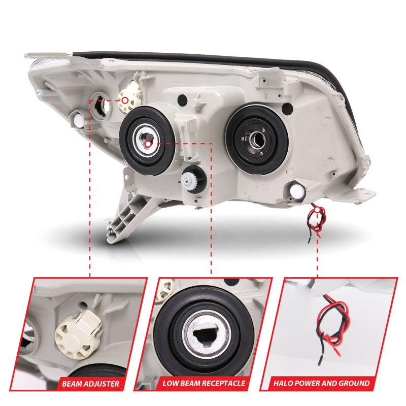 Anzo 2006-2009 Toyota 4Runner Projector Headlights w/ Halo Black 111320 Photo - Unmounted