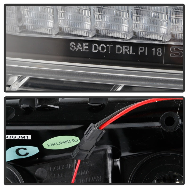 Spyder Jeep Wrangler 2018-2019 (Halogen Model Only) LED Front Bumper Lights - Seq. Signal - Black 5086785 5086785 Photo - Unmounted