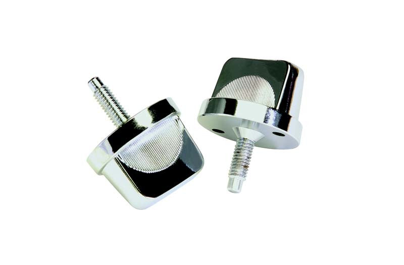 Kentrol 76-95 Jeep CJ/Wrangler YJ Windshield Knobs Pair - Polished Silver 30510 30510 Photo - Primary