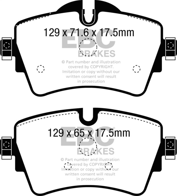 EBC 14+ Mini Hardtop 2.0 Turbo Cooper S Ultimax2 Front Brake Pads UD1801 UD1801 Photo - Primary