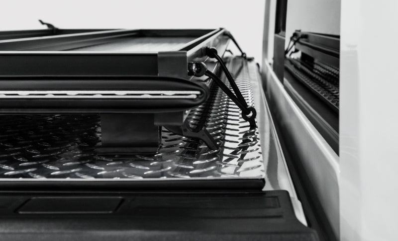 Access LOMAX Tri-Fold Cover 2022 Toyota Tundra 5Ft./6in. Bed w/ deck rail - Matte Black B1050099 B1050099 User 4