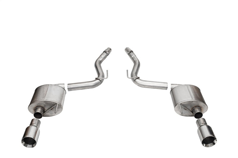 CORSA Performance Corsa 24 Ford Mustang GT Touring Axle-Back Ex.Sys 3.0in Dual Rear Exit w/4.5in Straight Cut Tips 21257 21257 Photo - Primary