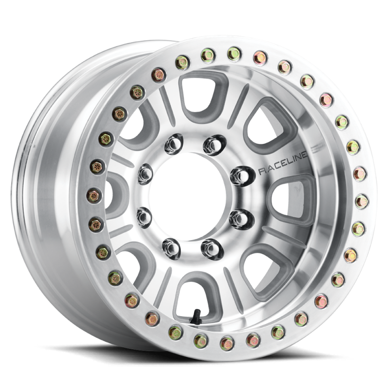 Raceline RT233 Monster 17x9.5in / 6x139.7 BP / -32mm Offset / 107.95mm Bore- Machined Beadlock Wheel RT233-79560-32 RT233-79560-32 Photo - Primary